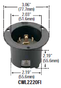 CWL2220FI - Inlets Locking Devices 15 / 20 Amp image