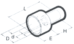 Nichifu Closed End Connectors Nylon  Lineart
